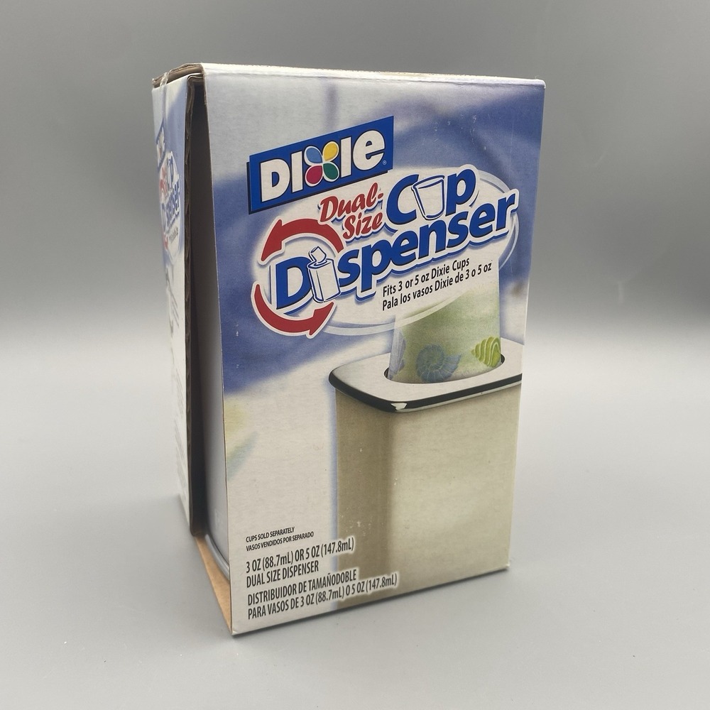 Dixie Dual‎ Size Paper Cup Dispenser 3 or 5 oz Cups New Sealed 2005